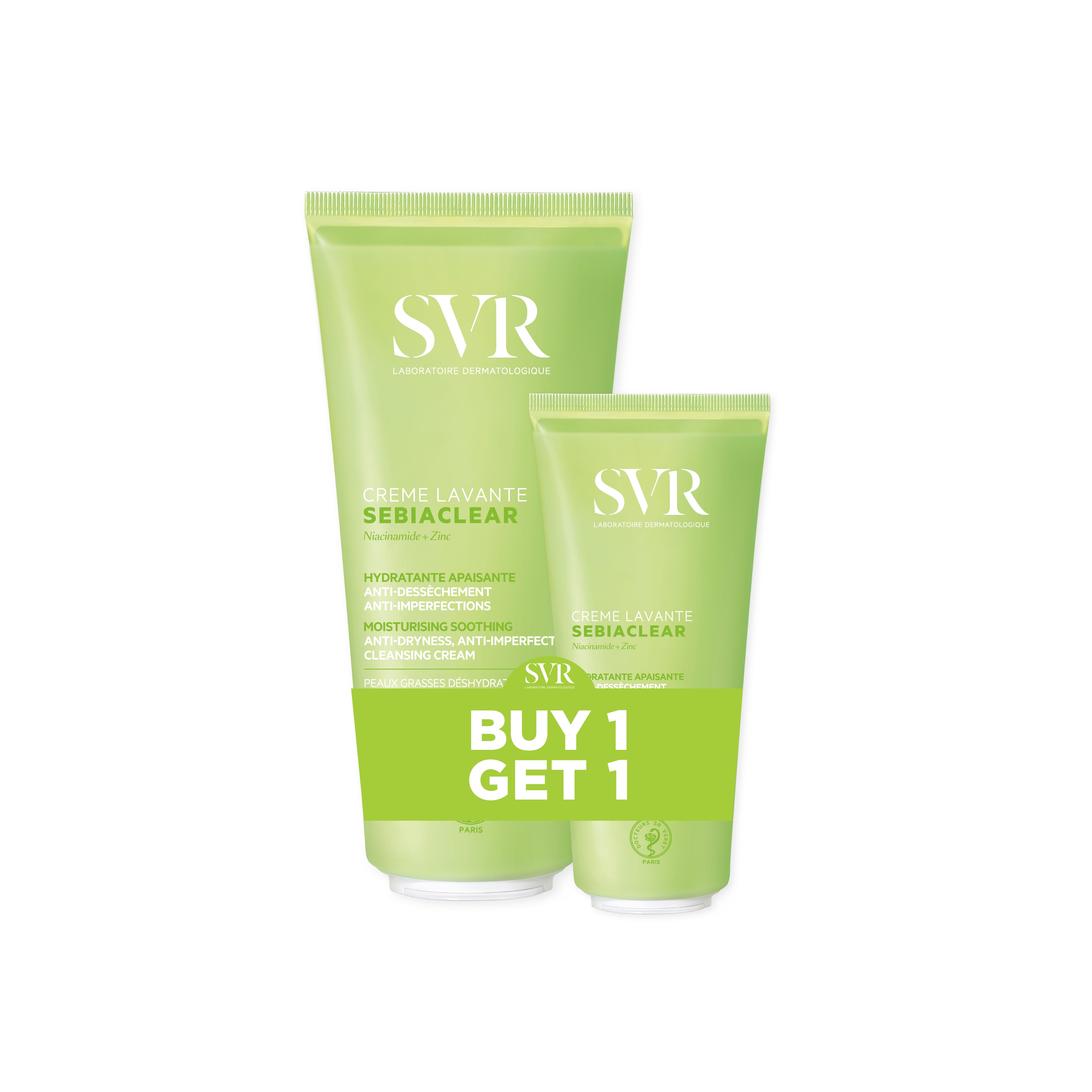 Bundle SVR Sebiaclear Creme Lavante 200 ML + Creme Lavante 55 ML